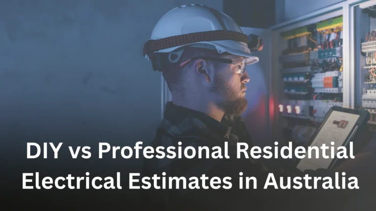 DIY vs Professional Residential Electrical Estimates in Australia