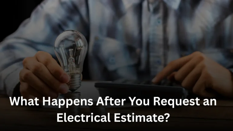 Contractor reviewing Electrical Estimating with calculator