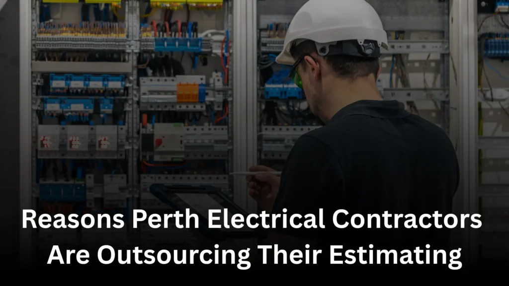 Electrical contractor reviewing outsourced estimating services