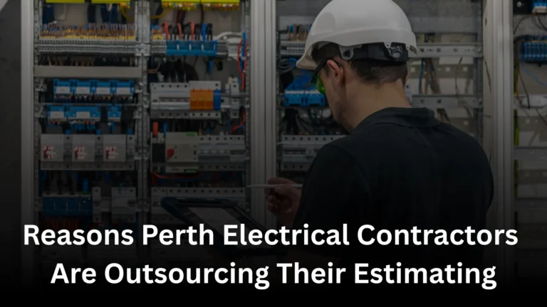Electrical contractor reviewing outsourced estimating services