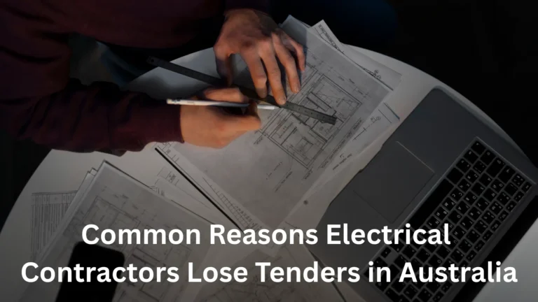 Electrical contractor reviewing plans, highlighting reasons electrical contractors lose tenders