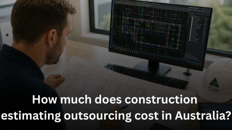 Australian construction estimator reviewing project drawings and tender documents