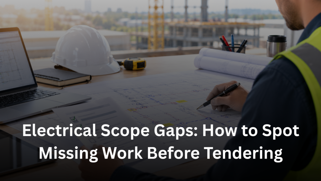 Electrical scope gap review before submitting a tender.